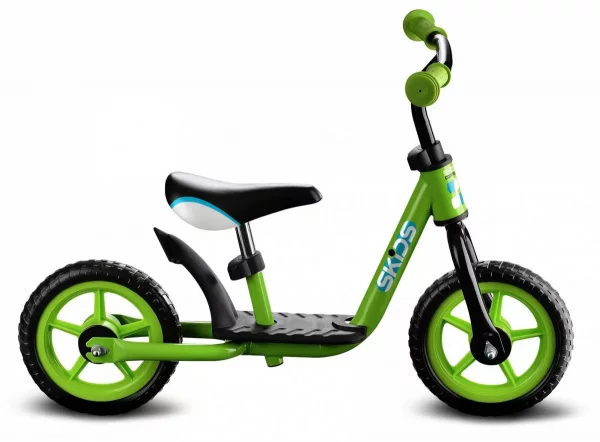 Ballance BIKE copii Skids Control verde cu suport pentru picioare