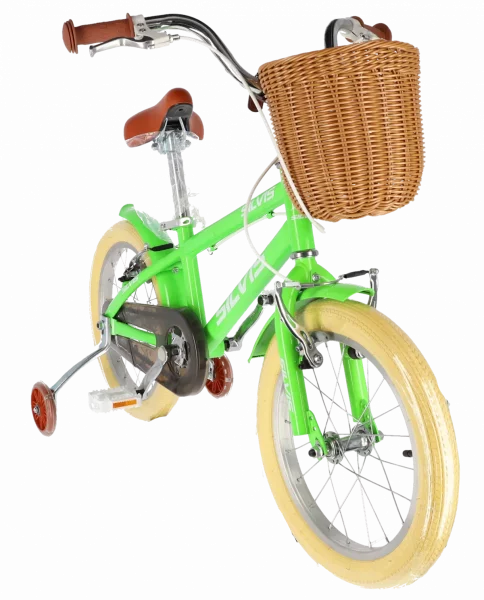 Bicicleta copii 5-7 ani cu roti ajutatoare 16 inch VERDE