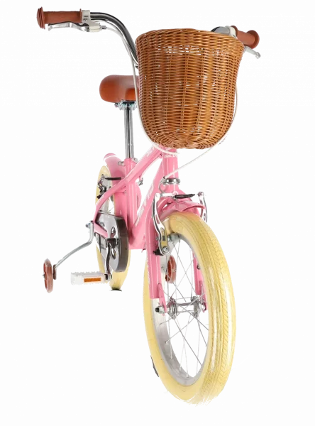 Bicicleta copii 5-7 ani cu roti ajutatoare 16 inch ROZ