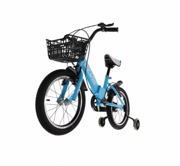 Bicicleta copii 3-5 ani cu roti ajutatoare pliabila 14 inch ALBASTRU