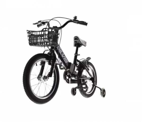 Bicicleta copii 5-7 ani cu roti ajutatoare pliabila 16 inch NEGRU
