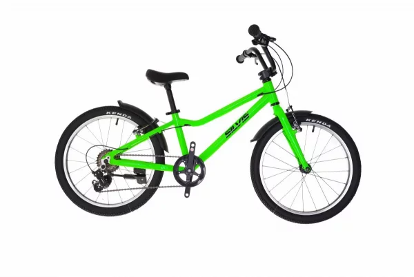 Bicicleta COPII SILVIS , 7.5KG ULTRAUSOARA, Junior Rider Shimano 1x7 viteze Roti 20 Verde Neon