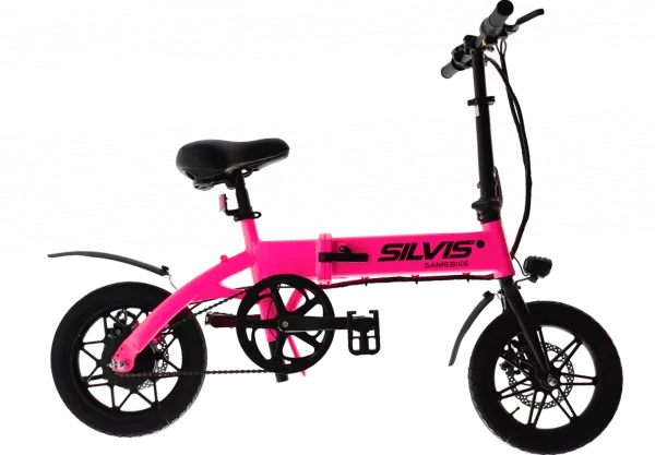 Bicicleta Electrica Pliabila SILVIS 14 ROZ 250W Single Speed Rulare full electric sau pedalare asistata 25km/h Baterie 8AH