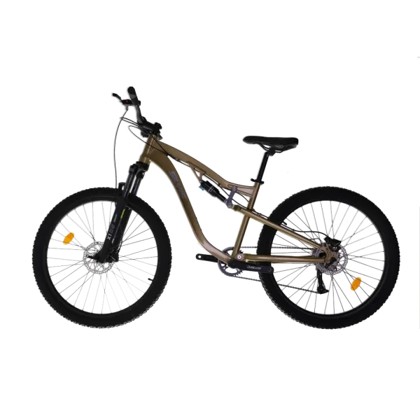 Bicicleta Full Suspension Silvis 27.5" 1x10 Viteze Furca Pe Aer si amortizor aer cu blocator SUNTOUR ,Gold