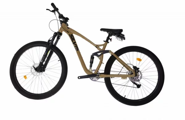 Bicicleta Full Suspension XTREME Rider SILVIS FURCA AER SUNTOUR amortizor mecanic LTWOO 1x10 viteze Roti 27 Gold soc mecanic
