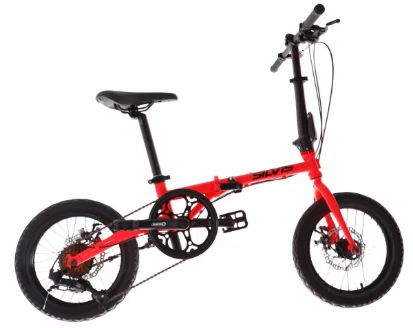 Bicicleta PLIABILA 1x7 viteze SILVIS 16inch ROSU