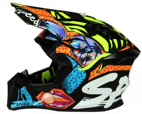 Casca Full Face MTB SILVIS SPEED MULTICOLOR marimea 53-54cm