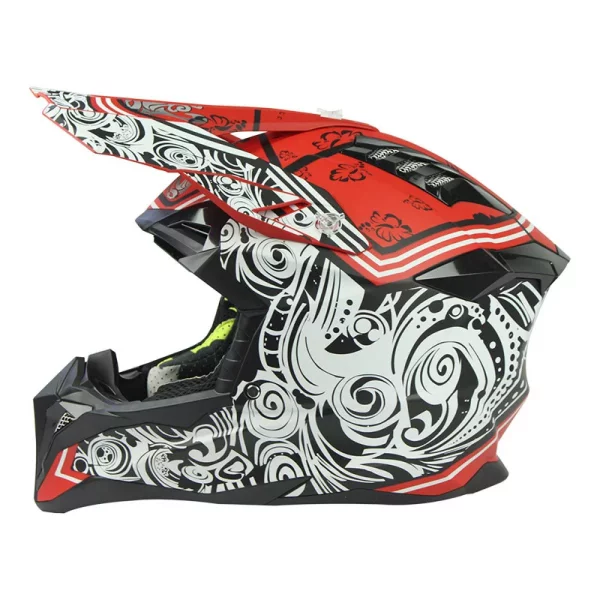 Casca Full Face MTB SILVIS Tribal Negru Rosu marimea 59-60cm