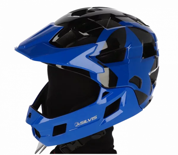 Casca SILVIS Full Face Copii 50-55cm MTB BMX, ventilata, usoara, albastru