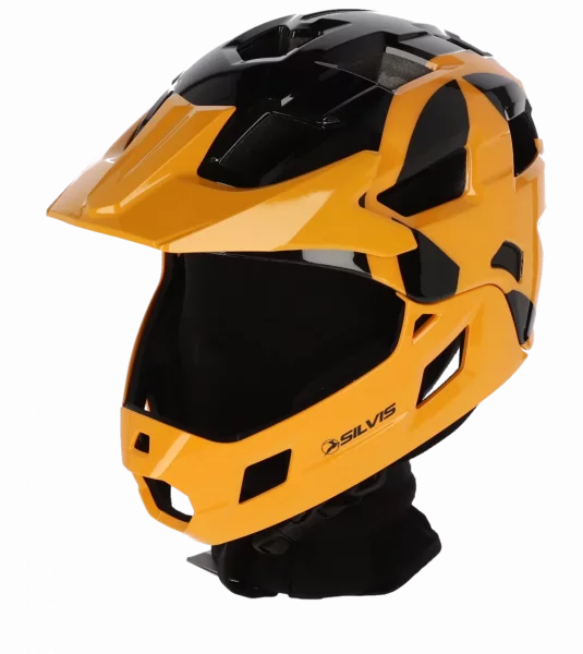 Casca SILVIS Full Face Copii 50-55cm MTB BMX, ventilata, usoara, ORANGE