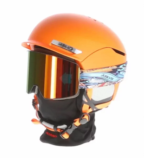 CASCA SKI SILVIS PREMIUM PORTOCALIU MATT marimea M
