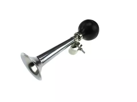 Claxon pentru Bicicleta Tip Goarna, Cauciuc si Otel, 22.9 cm