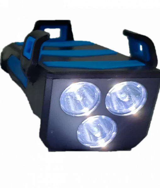 Lampa SILVIS iluminat fata 3 lumini Claxon Suport telefon mufa incarcare ALBASTRU