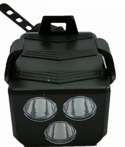 Lampa SILVIS iluminat fata 3 lumini Claxon Suport telefon mufa incarcare NEGRU