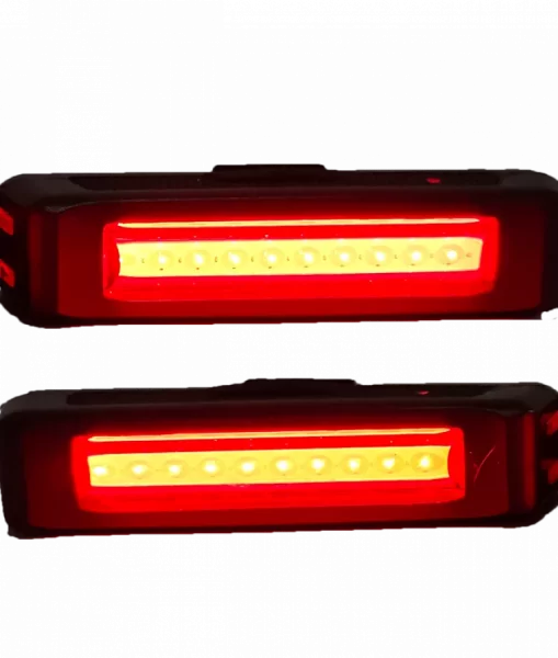 Lumina SILVIS fata spate bicicleta ROSU ALB