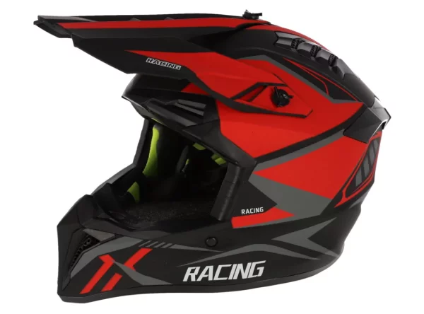 Pachet Casca COPII Full Face si Ochelari MTB SILVIS RED BLACK marimea 49-50cm