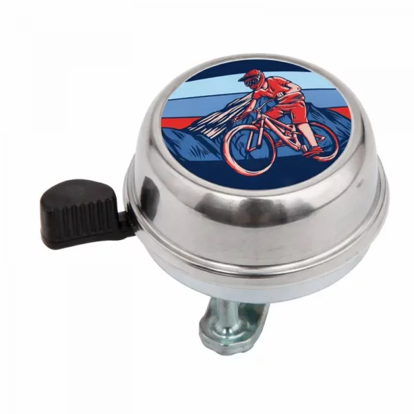Sonerie pentru Bicicleta din Otel, Diametru 52 mm, ALBASTRU